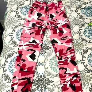 Fashion nova pink camo pants